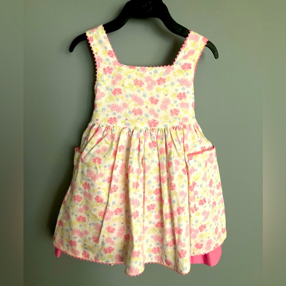 BNWT LYDIA JANE Pink & Yellow Floral Baby Dress, size 12M